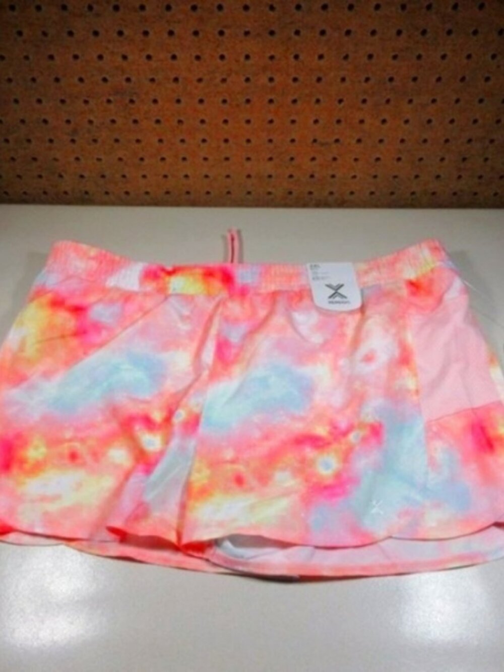 Xersion womens colorful Psychedelic lined wicking running shorts 2XL NWT